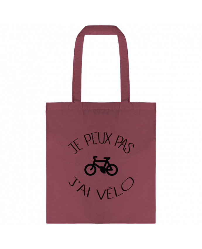 Tote-bag Je peux pas j'ai vélo par Freeyourshirt.com