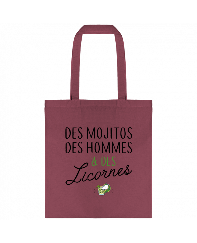 Bolsa de Tela de Algodón Des mojitos des hommes & des licornes por La boutique de Laura