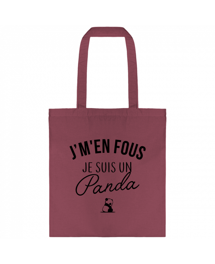 Bolsa de Tela de Algodón J'm'en fous je suis un panda por La boutique de Laura