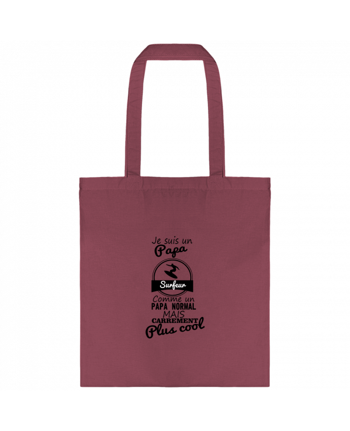 Tote-bag Je suis un papa surfeur comme un papa normal mais carrément plus cool par Benichan