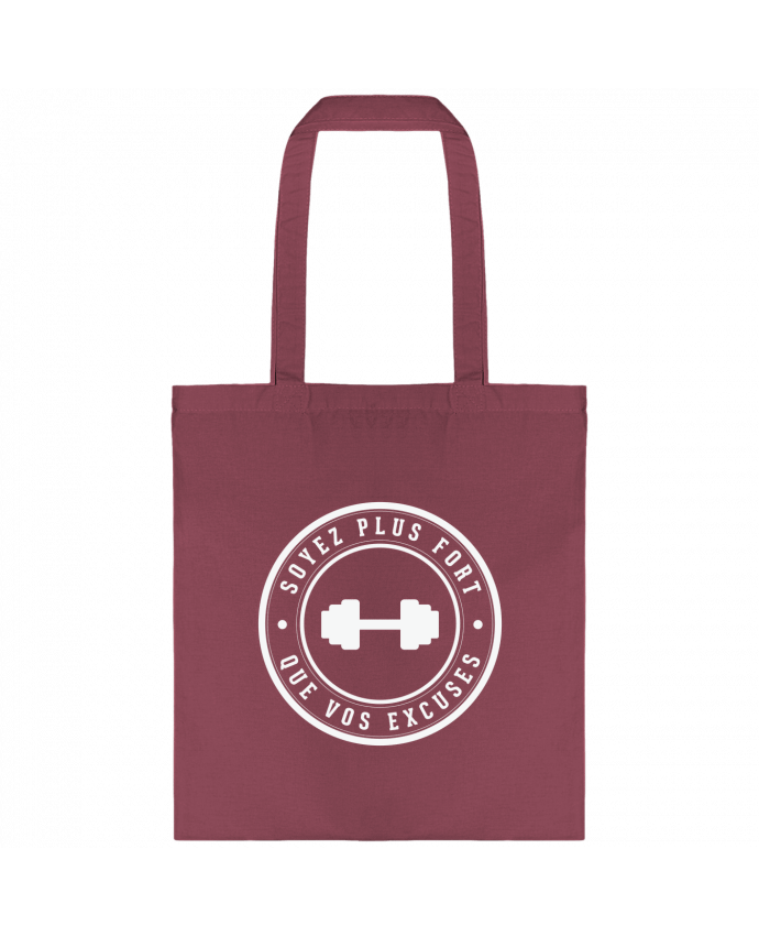 Tote-bag Soyez plus fort que vos excuses - blanc par justsayin