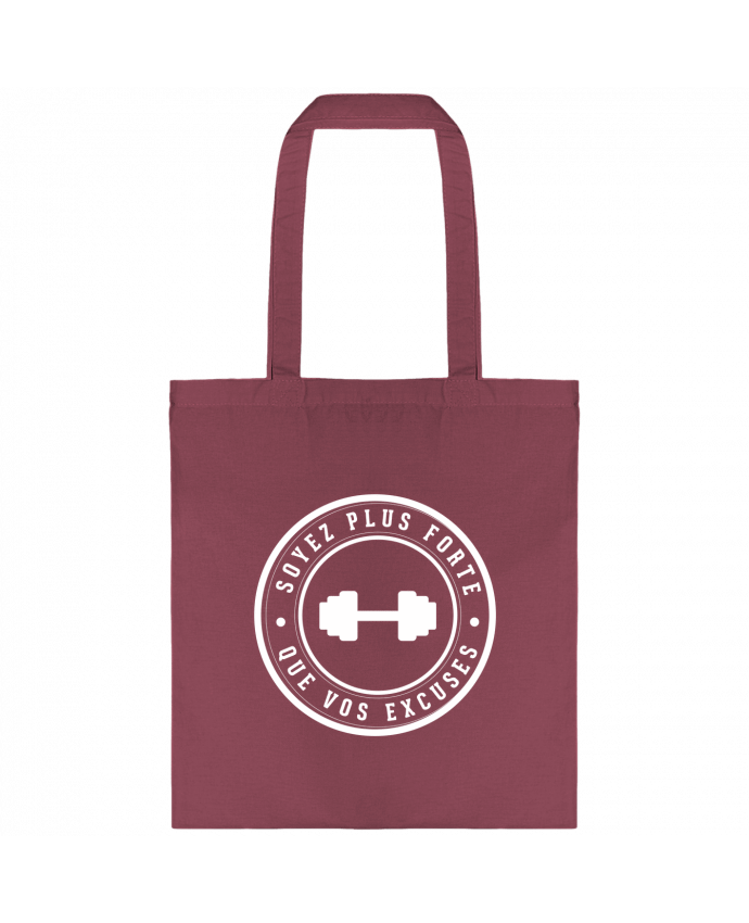 Tote-bag Soyez plus fort que vos excuses - blanc par justsayin