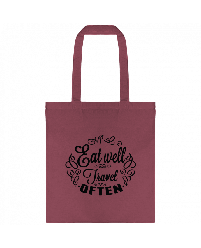 Tote-bag Eat well Travel often par justsayin