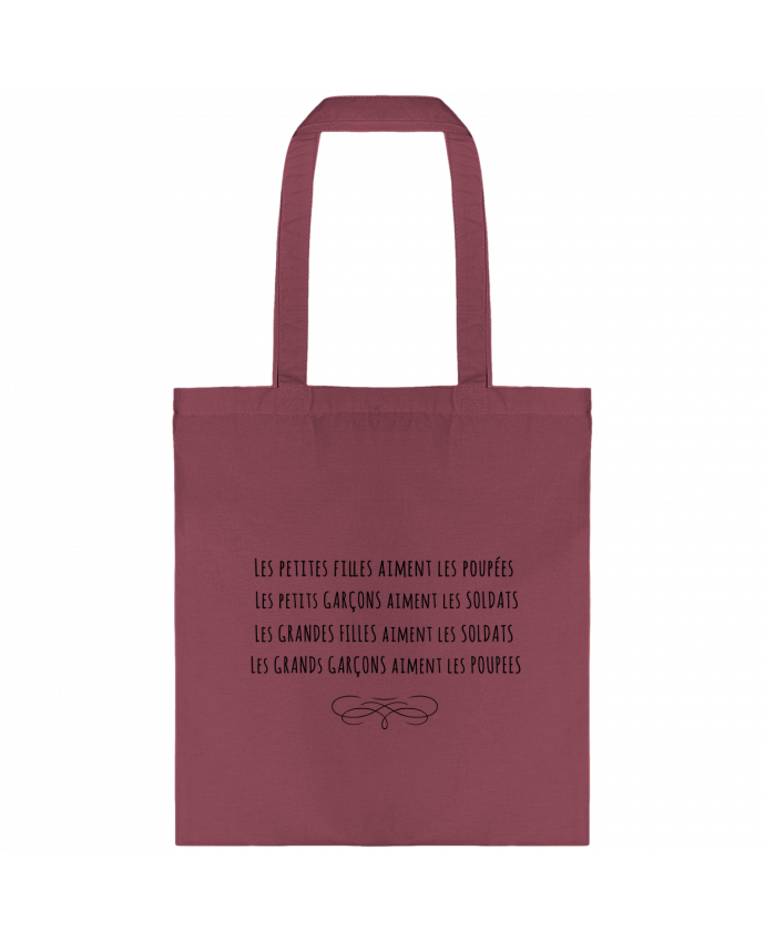 Tote-bag Les petites filles aiment les poupées par Les Caprices de Filles