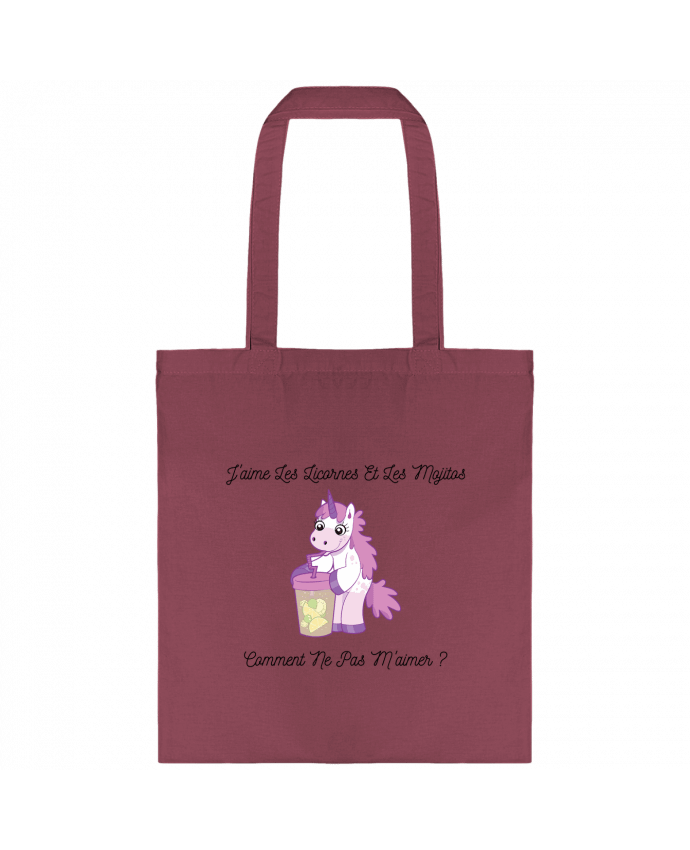 Tote-bag J'aime les licornes et les mojitos. Comment ne pas m'aimer ? par tunetoo