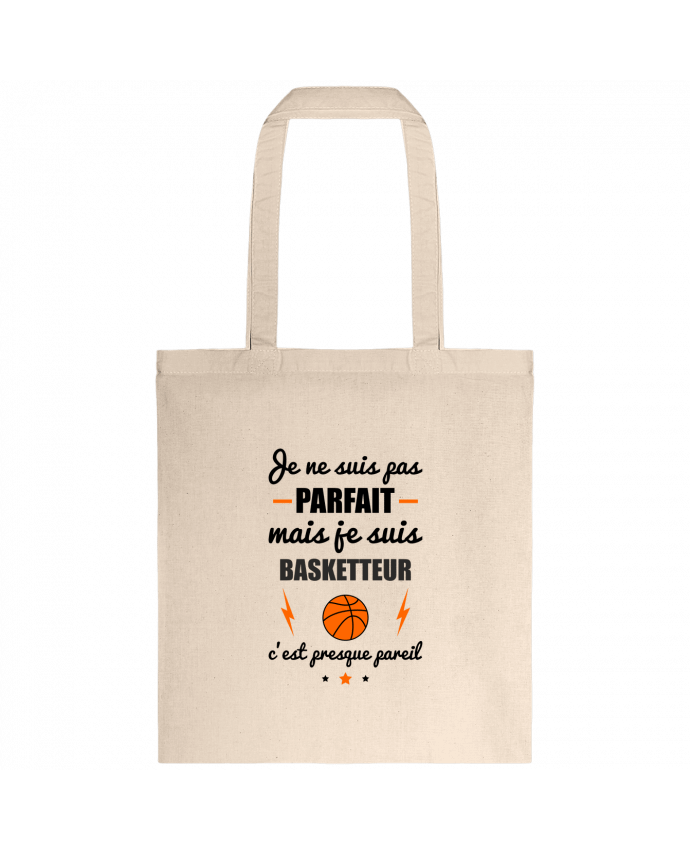 Tote-bag Je ne suis pas parfait mais je suis basketteur c'est presque pareil par Benichan