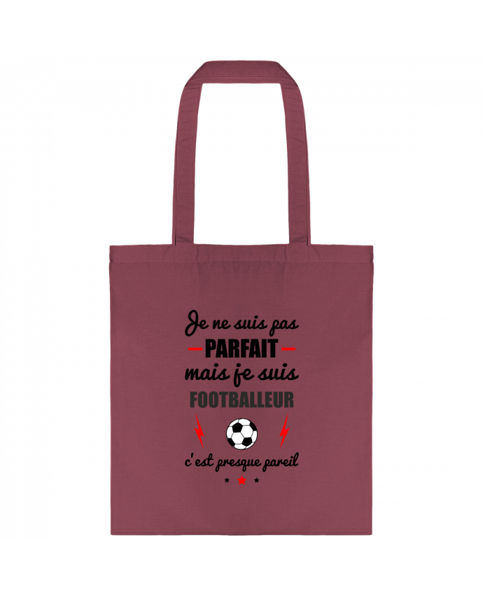 Tote-bag Je ne suis pas parfait mais je suis footballeur c'est presque pareil par Benichan