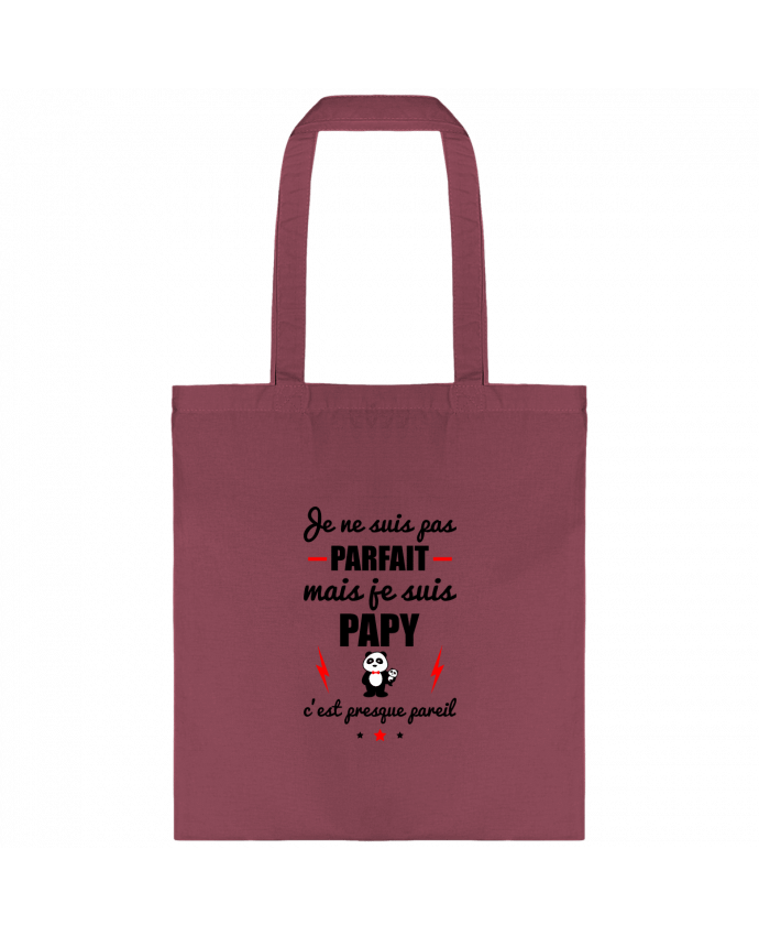 Tote-bag Je ne suis pas parfait mais je suis papy c'est presque pareil par Benichan