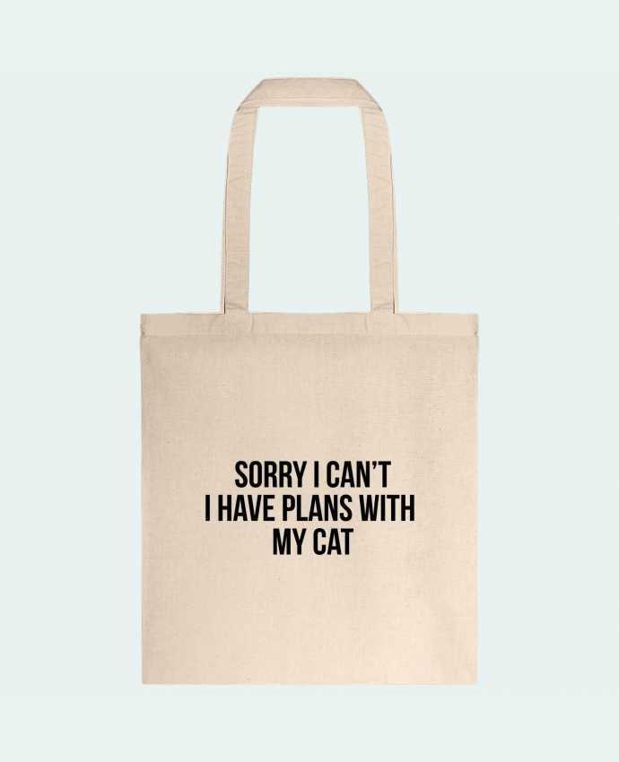 Tote-bag Sorry I can't I have plans with my cat par Bichette