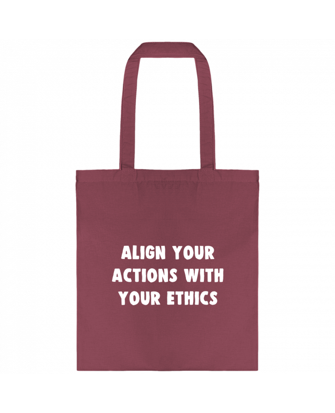 Tote Bag cotton Align your actions with your ethics by Bichette