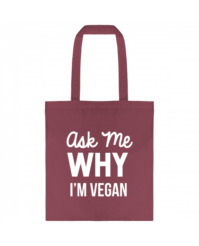 Tote-bag Ask me why I'm vegan par Bichette