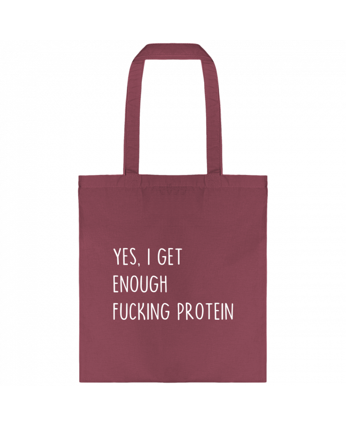 Tote-bag Yes, I get enough fucking protein par Bichette