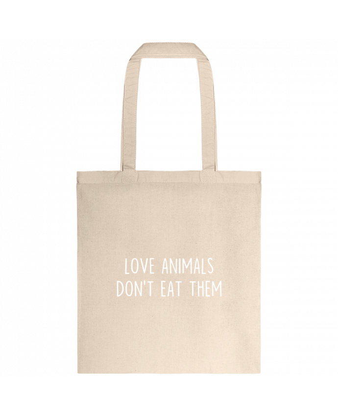 Tote-bag Love animals don't eat them par Bichette