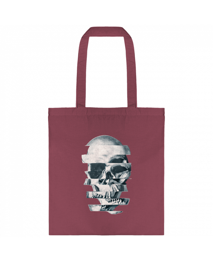 Tote-bag Glitch Skull Mono par ali_gulec