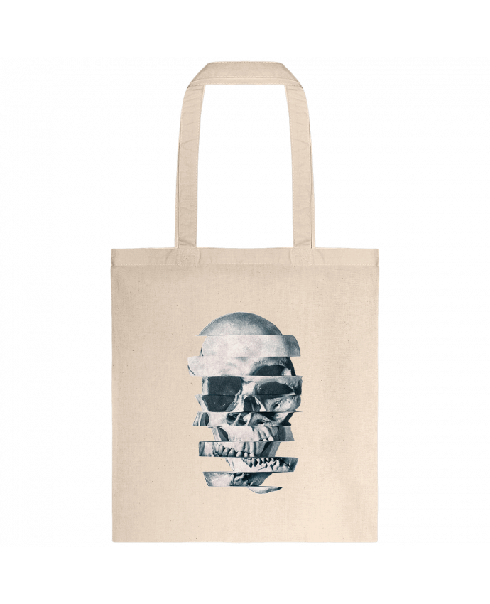 Tote-bag Glitch Skull Mono par ali_gulec