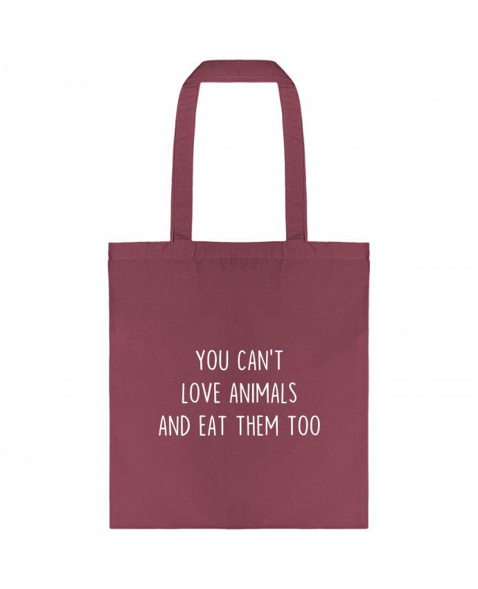 Tote-bag You can't love animals and eat them too par Bichette