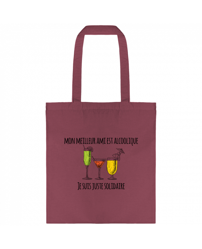 Bolsa de Tela de Algodón Mon meilleur ami est alcoolique et je suis juste solidaire por tunetoo