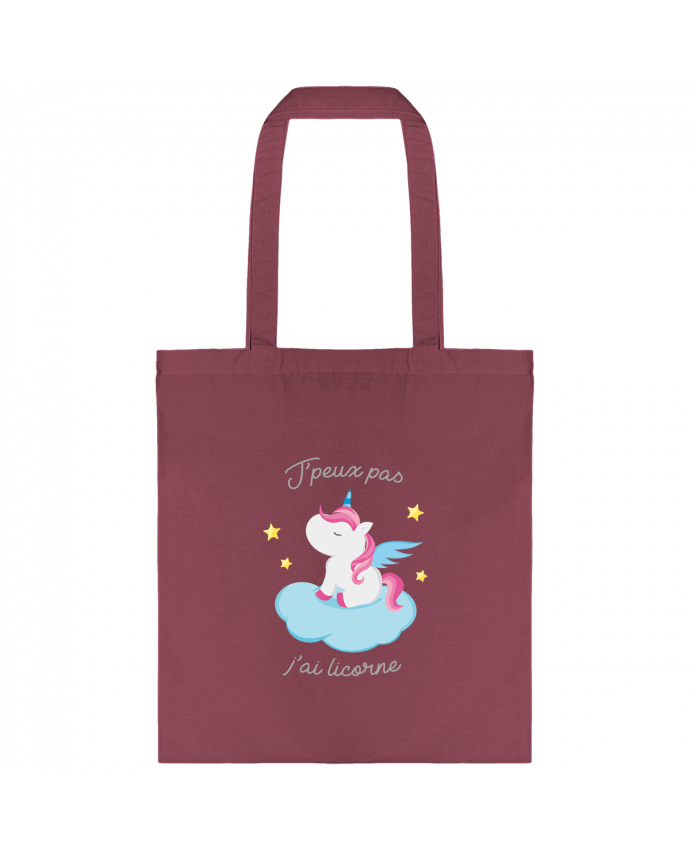 Tote-bag Je peux pas j'ai licorne par FRENCHUP-MAYO