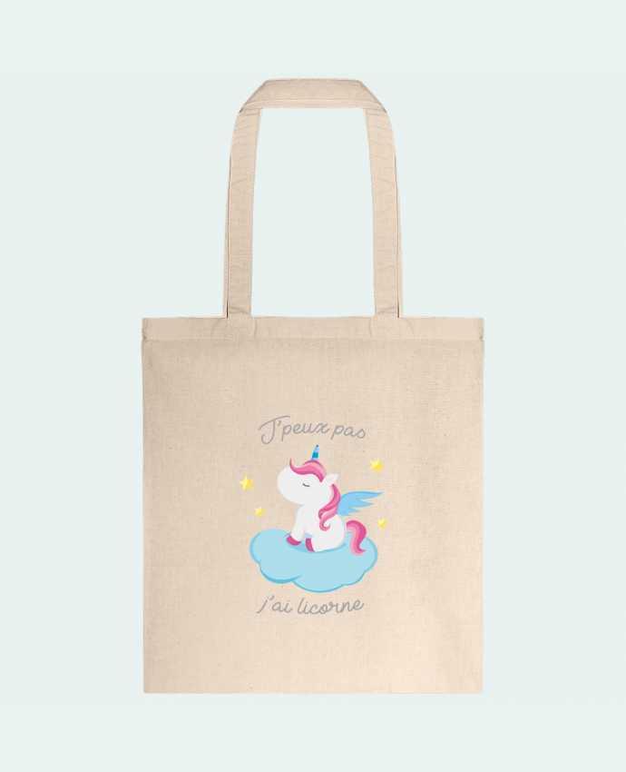 Tote-bag Je peux pas j'ai licorne par FRENCHUP-MAYO