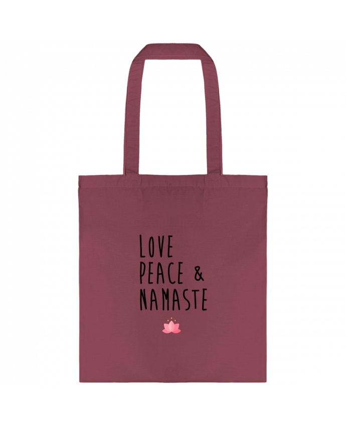 Bolsa de Tela de Algodón Love, Peace & Namaste por tunetoo