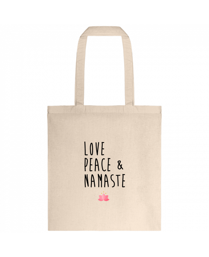 Tote-bag Love, Peace & Namaste par tunetoo