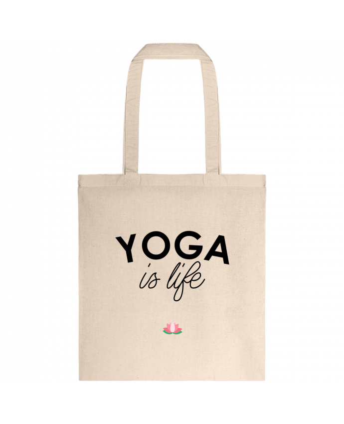 Tote-bag Yoga is life par tunetoo