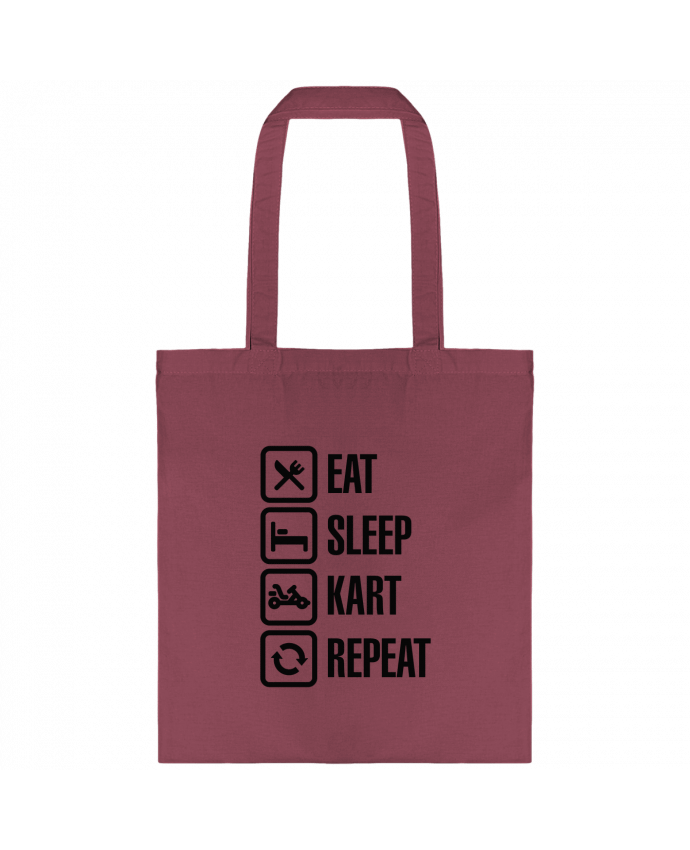 Tote Bag cotton Eat, sleep, kart, repeat by LaundryFactory