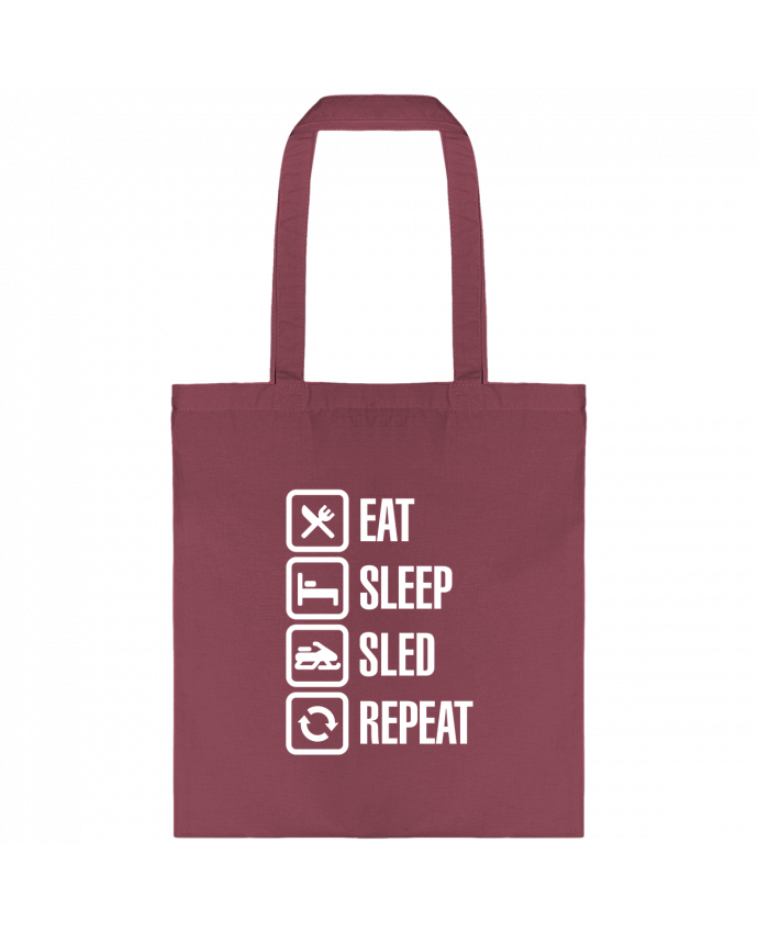 Tote-bag Eat, sleep, sled, repeat par LaundryFactory