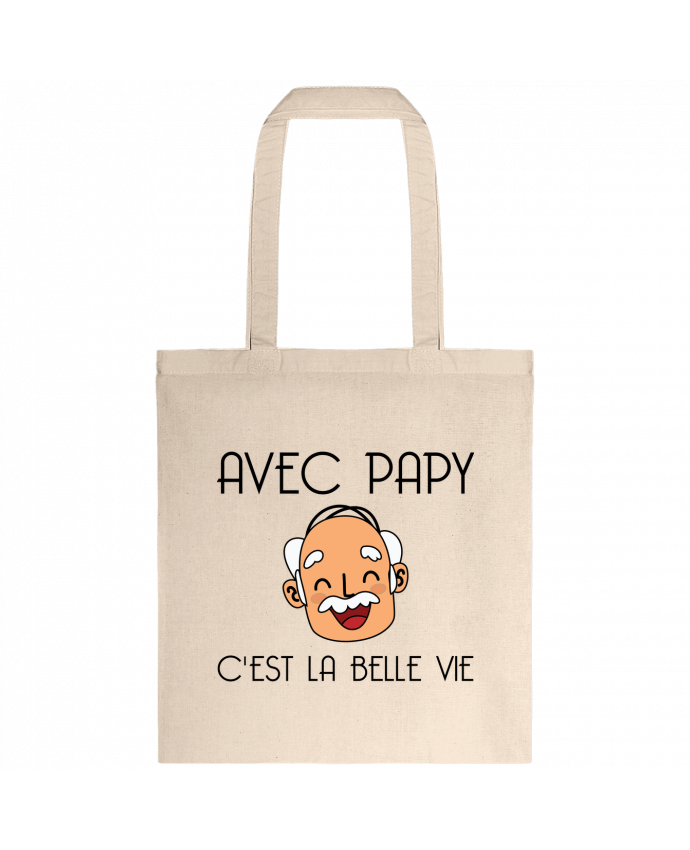 Tote-bag Avec papy c'est la belle vie ! par tunetoo