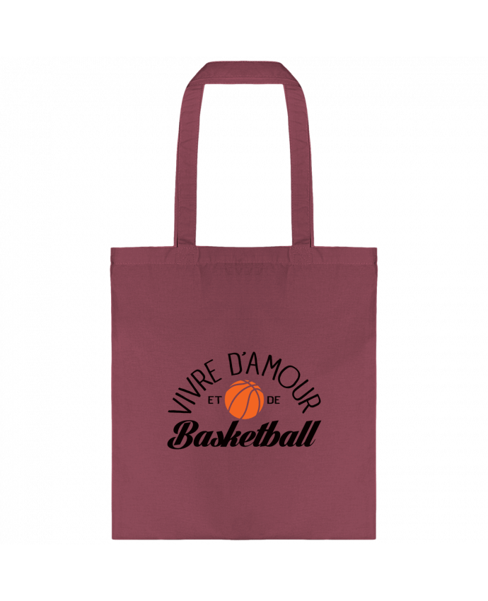 Tote-bag Vivre d'Amour et de Basketball par Freeyourshirt.com