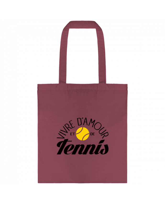 Tote-bag Vivre d'Amour et de Tennis par Freeyourshirt.com
