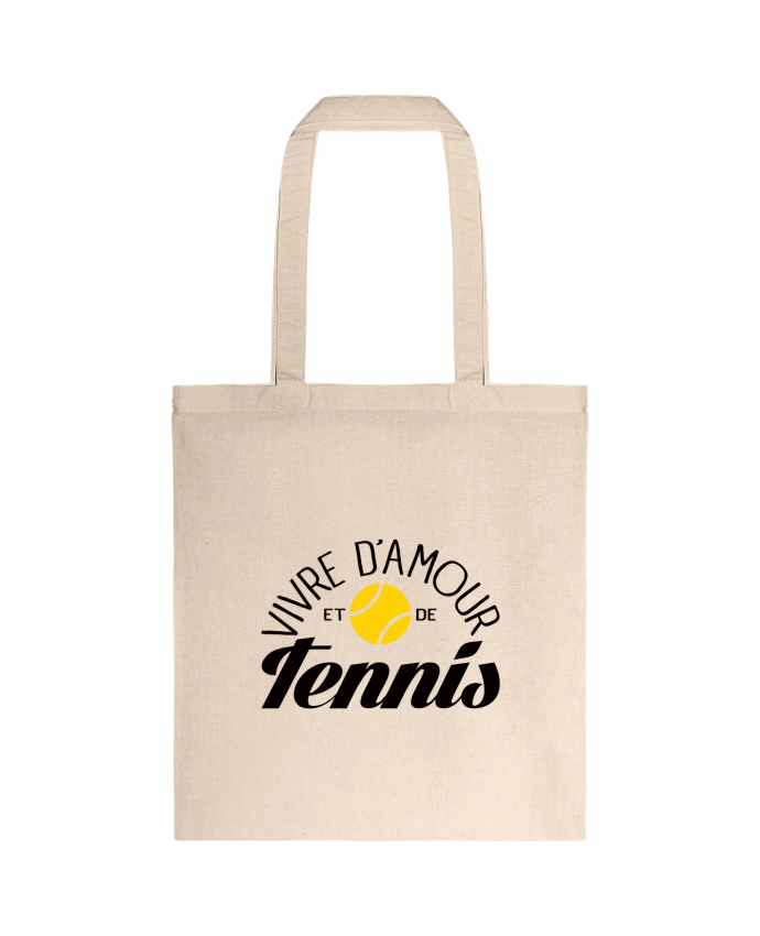 Tote-bag Vivre d'Amour et de Tennis par Freeyourshirt.com