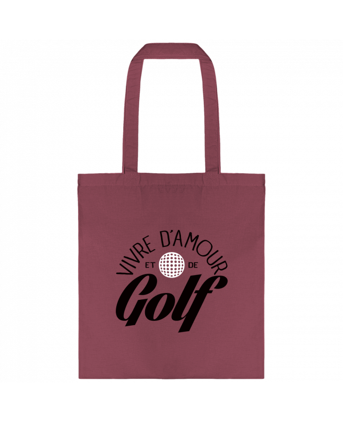 Tote-bag Vivre d'Amour et de Golf par Freeyourshirt.com