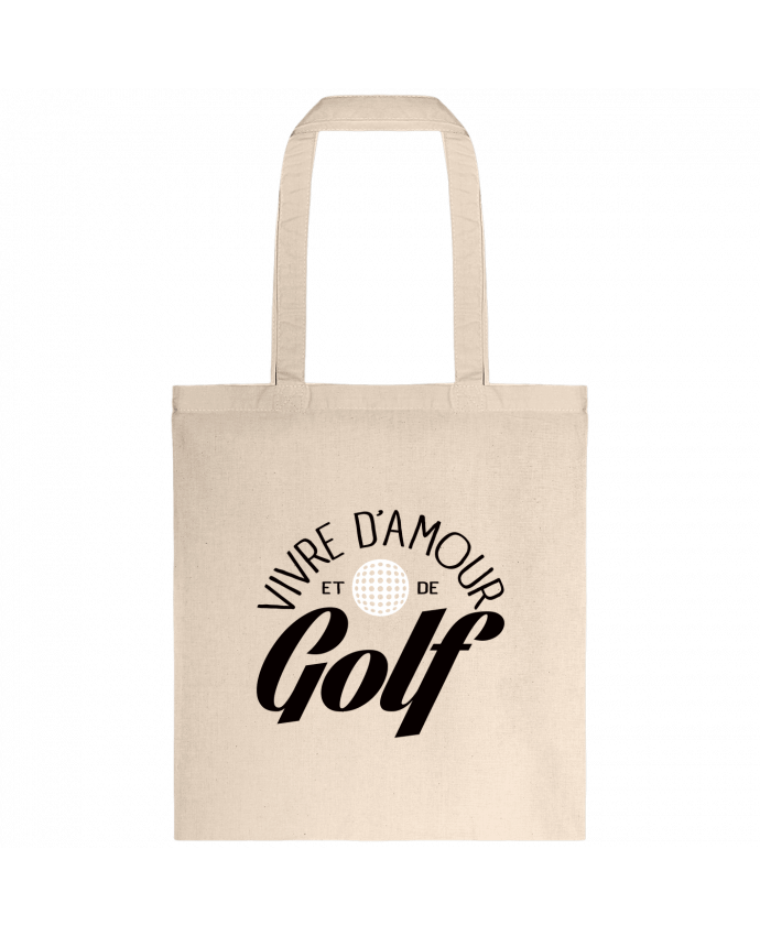 Tote-bag Vivre d'Amour et de Golf par Freeyourshirt.com