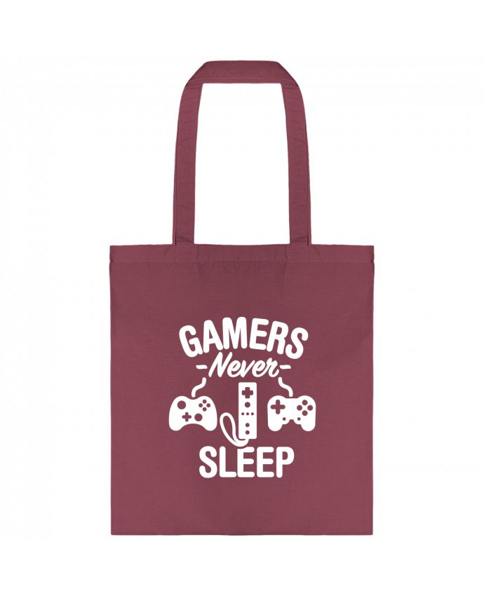 Tote-bag Gamers never sleep par LaundryFactory