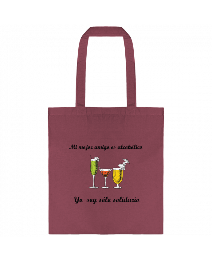 Bolsa de Tela de Algodón Mi mejor amigo es alcohólico, yo soy sólo solidario por tunetoo