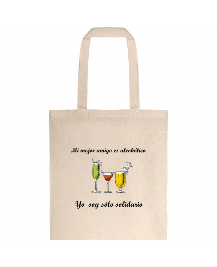 Tote-bag Mi mejor amigo es alcohólico, yo soy sólo solidario par tunetoo