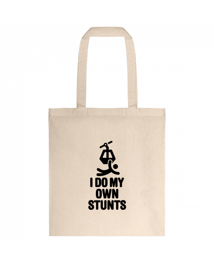 Tote-bag I DO MY OWN STUNTS TELESKI Black par LaundryFactory