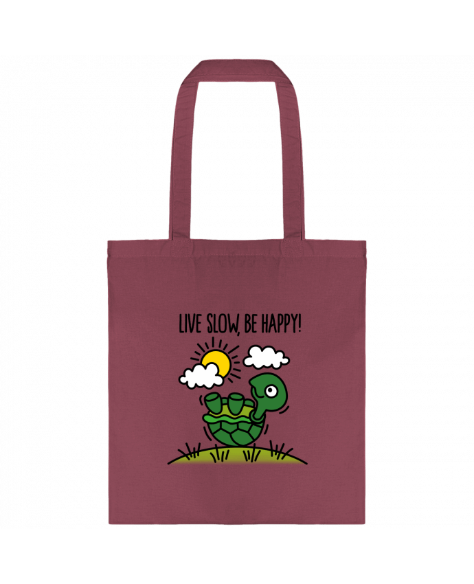 Tote-bag LIVE SLOW BE HAPPY par LaundryFactory