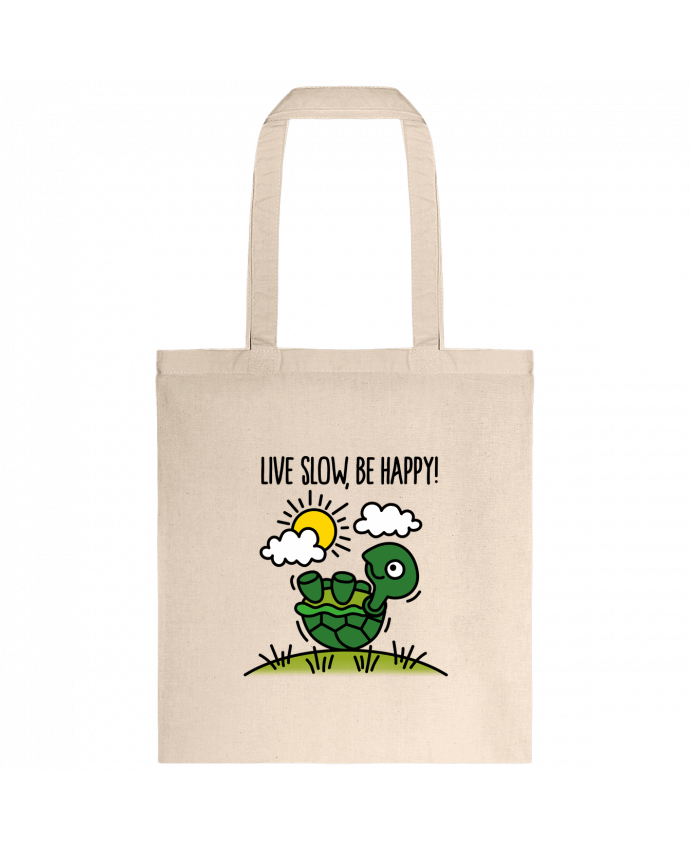 Tote-bag LIVE SLOW BE HAPPY par LaundryFactory