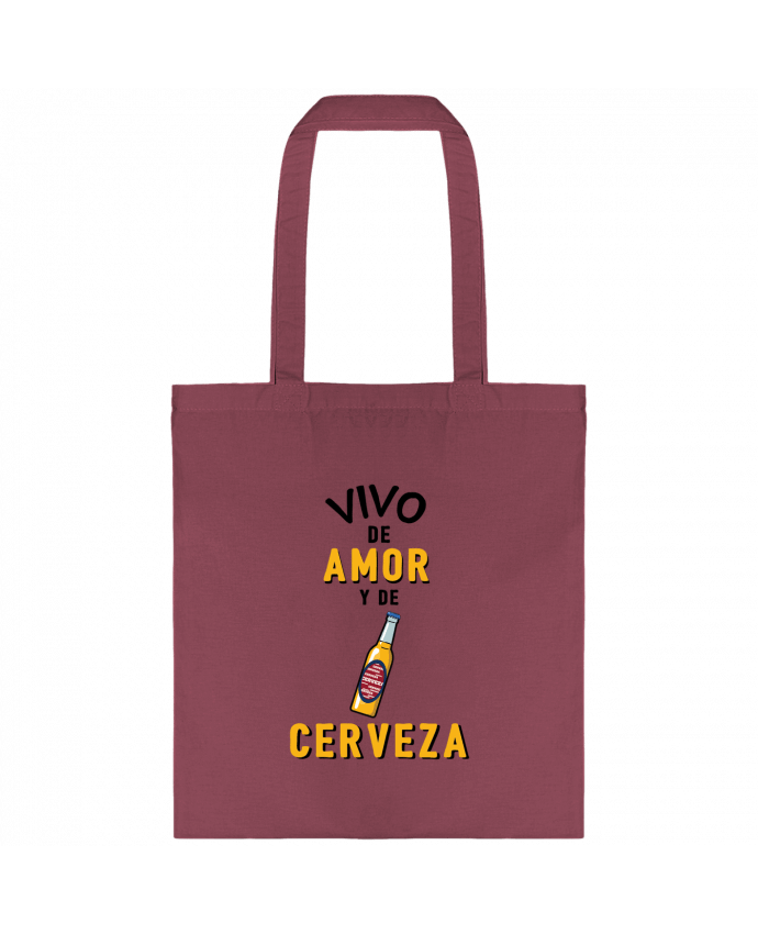 Tote-bag Vivo de amor y de cerveza par tunetoo