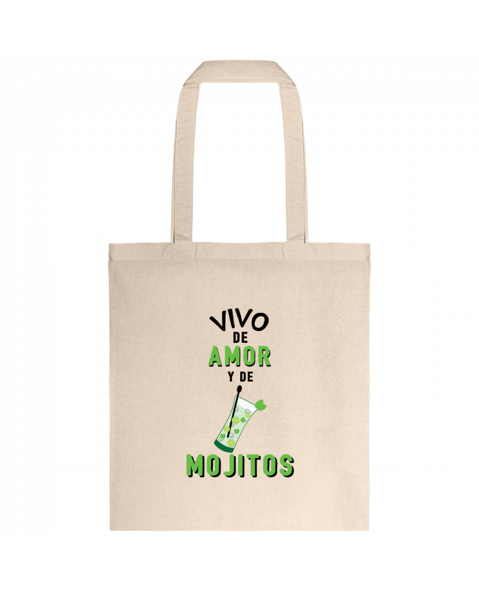 Tote-bag Vivo de amor y de mojitos par tunetoo