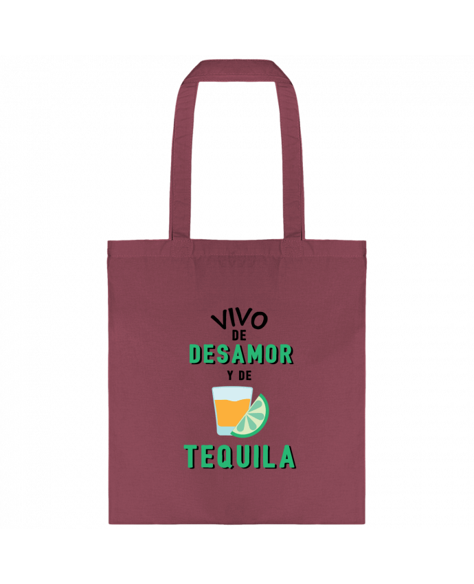 Tote-bag Vivo de desamor y de tequila par tunetoo