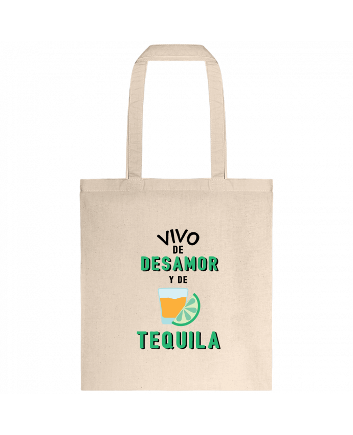 Tote-bag Vivo de desamor y de tequila par tunetoo