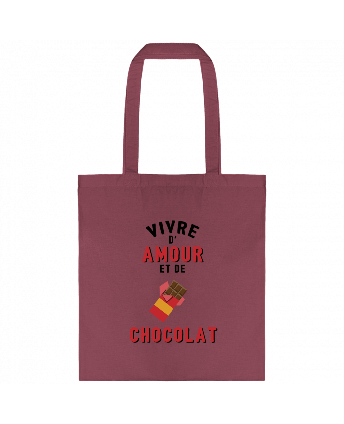 Tote-bag Vivre d'amour et de chocolat par tunetoo