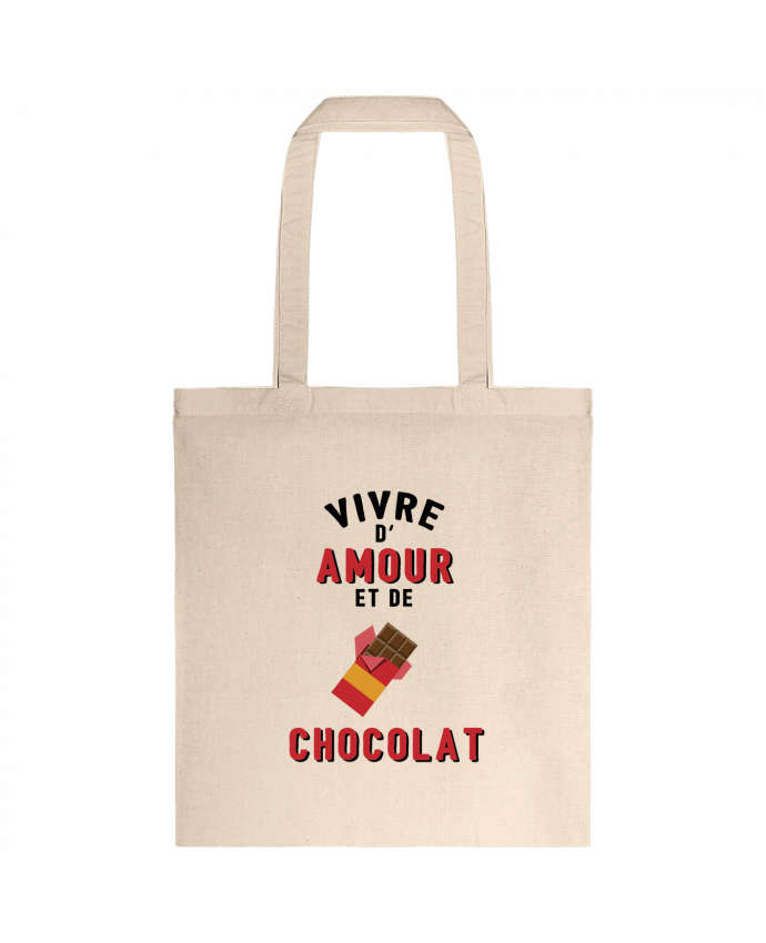 Tote-bag Vivre d'amour et de chocolat par tunetoo