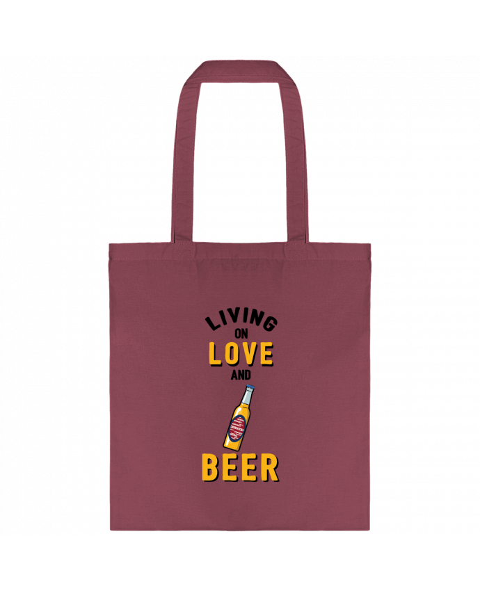 Tote-bag Living on love and beer par tunetoo