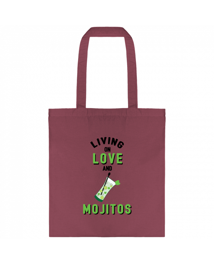 Tote-bag Living on love and mojitos par tunetoo