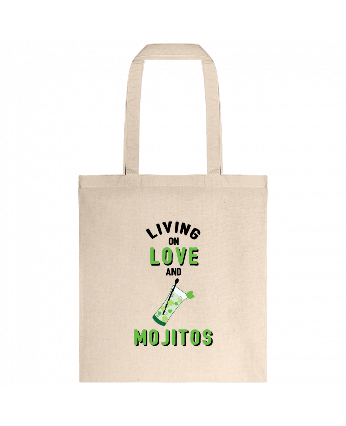 Tote-bag Living on love and mojitos par tunetoo