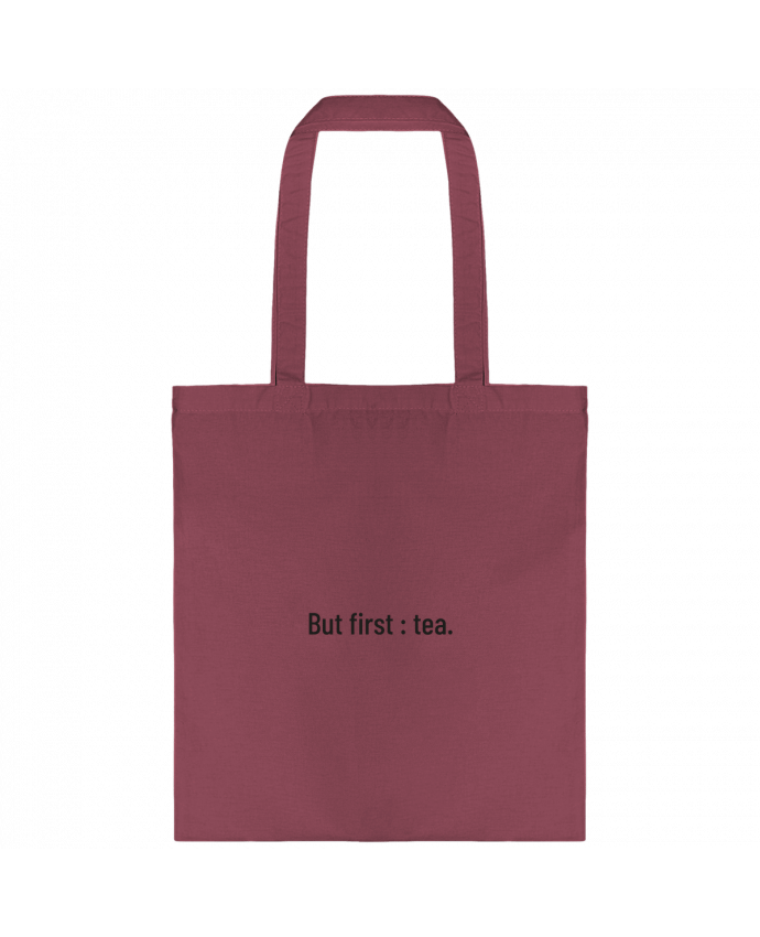 Tote-bag But first : tea. par Folie douce